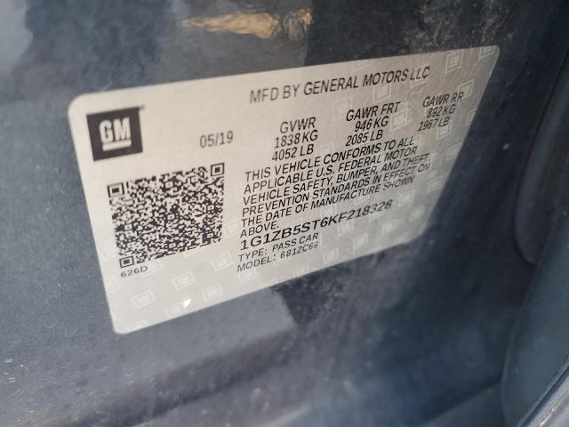 2019 CHEVROLET MALIBU LS - 1G1ZB5ST6KF218328