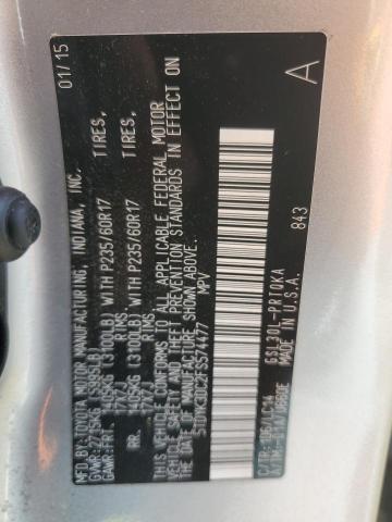 2015 TOYOTA SIENNA XLE - 5TDYK3DC2FS574477
