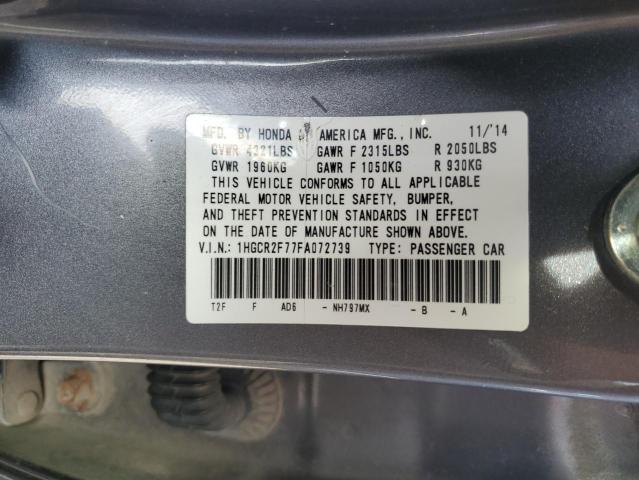 2015 HONDA ACCORD EX - 1HGCR2F77FA072739