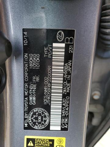 2015 LEXUS CT 200 JTHKD5BH8F2220091