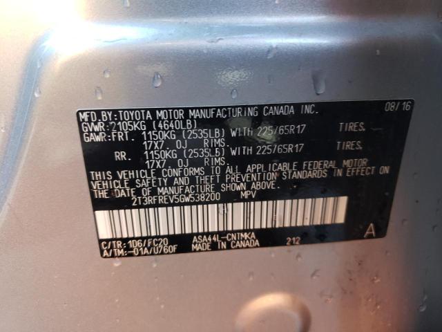 2016 TOYOTA RAV4 XLE - 2T3RFREV5GW538200
