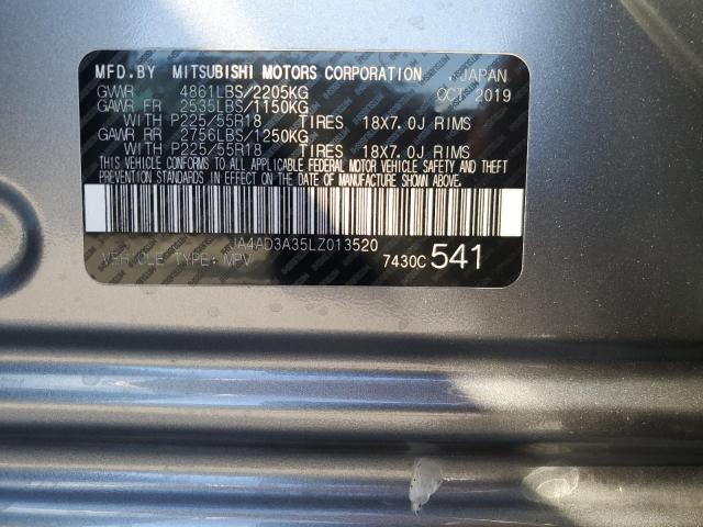 2020 MITSUBISHI OUTLANDER - JA4AD3A35LZ013520