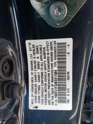 2019 HONDA CIVIC EX - 19XFC1F33KE011884