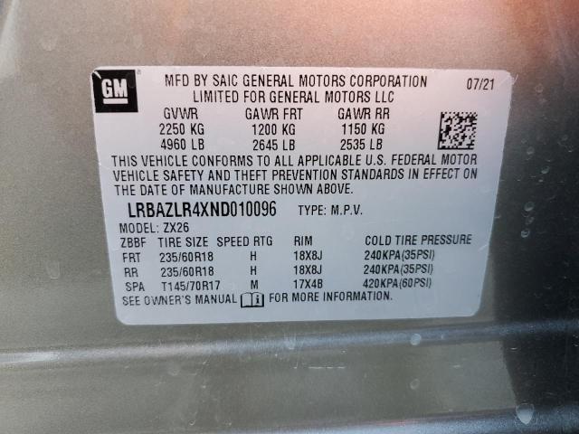 2022 BUICK ENVISION P - LRBAZLR4XND010096