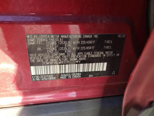 2020 TOYOTA RAV4 XLE - 2T3W1RFV6LW083335