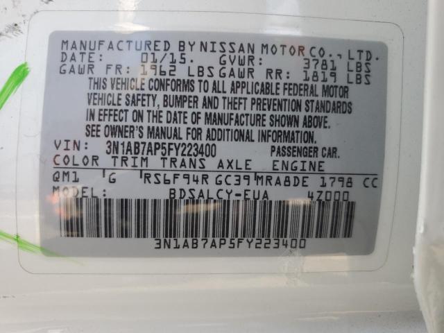 VIN 3N1AB7AP5FY223400 2015 Nissan Sentra, S no.13