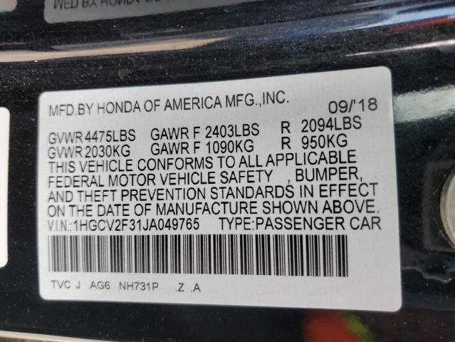 2018 HONDA ACCORD SPO - 1HGCV2F31JA049765