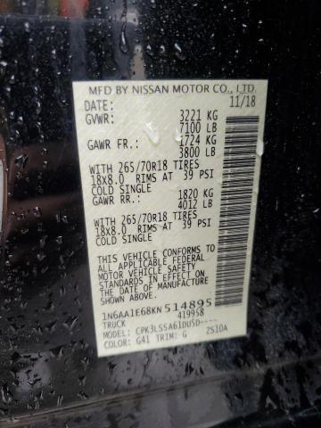 2019 NISSAN TITAN PLAT - 1N6AA1E68KN514895
