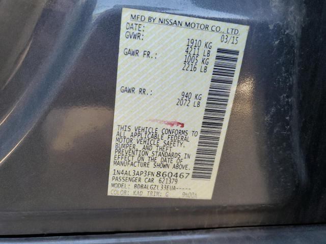 2015 NISSAN ALTIMA 2.5 - 1N4AL3AP3FN860467