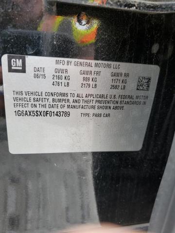 2015 CADILLAC CTS LUXURY - 1G6AX5SX0F0143789
