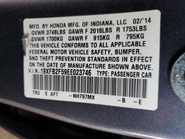 VIN 19XFB2F59EE023746 2014 Honda Civic, LX no.12