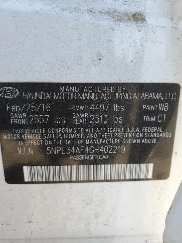 2016 HYUNDAI SONATA SPO - 5NPE34AF4GH402219