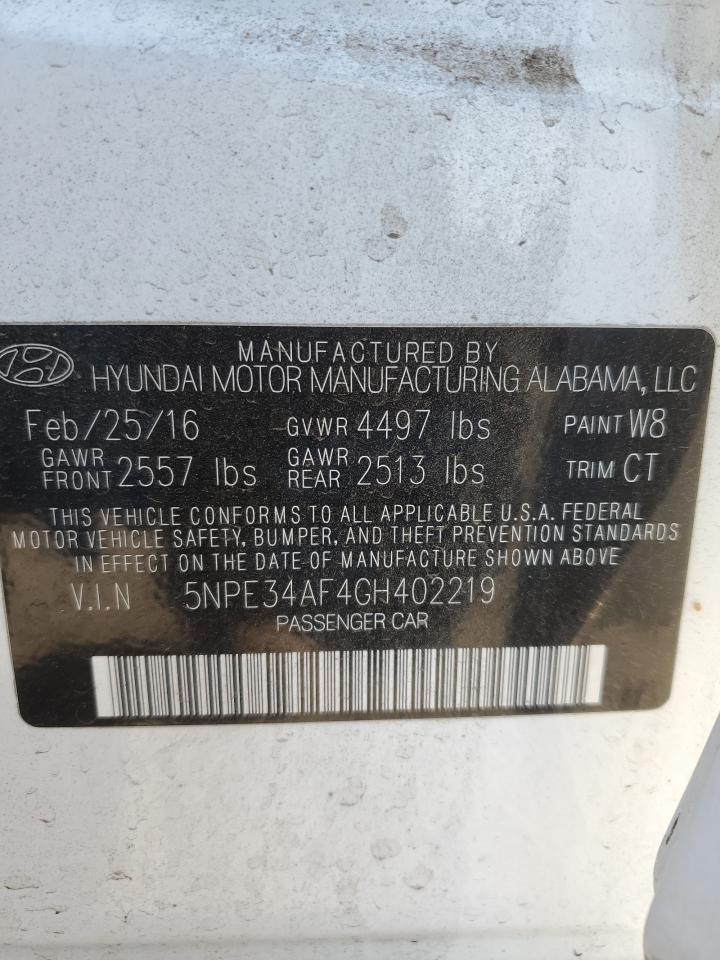 Lot #2977209146 2016 HYUNDAI SONATA SPO