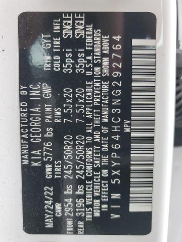 2022 KIA TELLURIDE - 5XYP64HC3NG292764