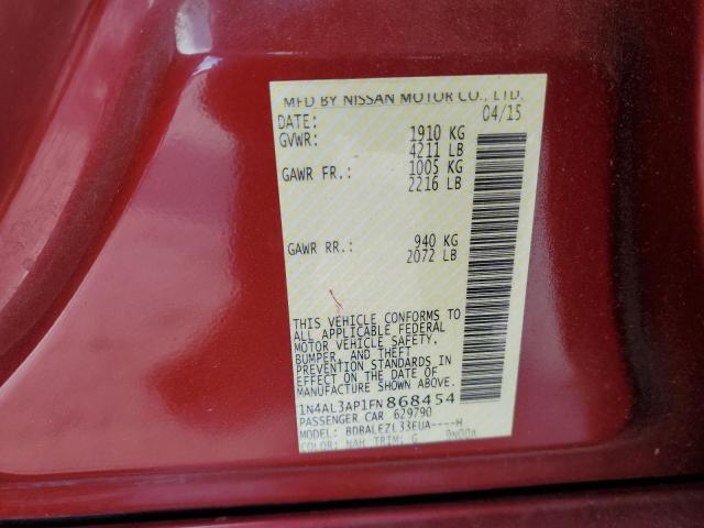 2015 NISSAN ALTIMA 2.5 - 1N4AL3AP1FN868454