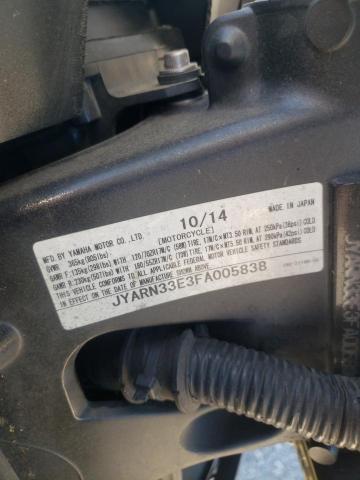 2015 YAMAHA FZ09 JYARN33E3FA005838