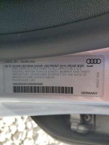 2016 AUDI S7 PRESTIG WAUW2AFC4GN084488