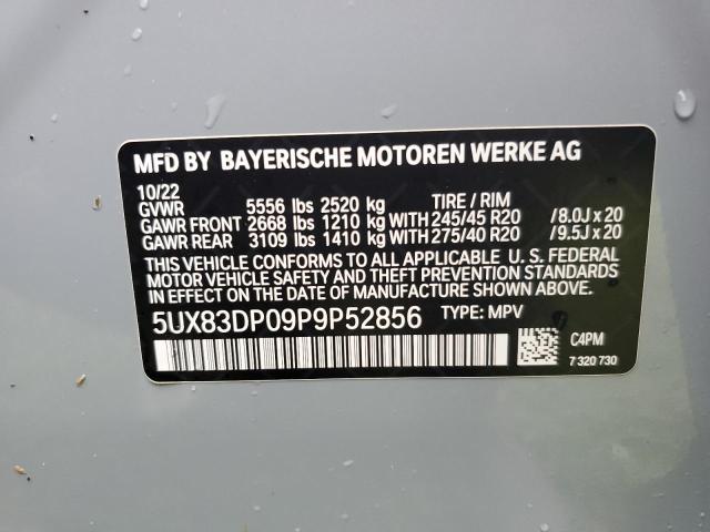 2023 BMW X3 M40I 5UX83DP09P9P52856