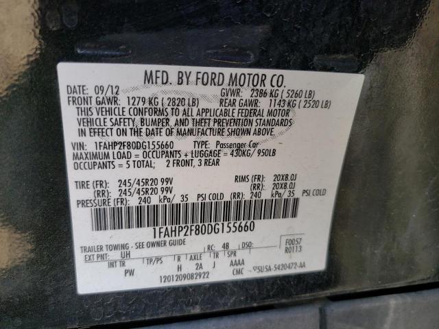 VIN 1FAHP2F80DG155660 2013 Ford Taurus, Limited no.12