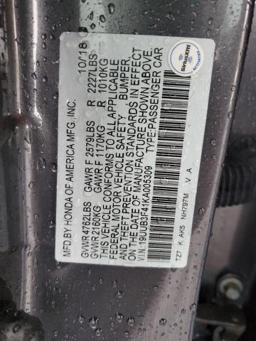 2019 ACURA TLX TECHNO - 19UUB3F41KA005309