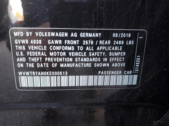 2019 VOLKSWAGEN ARTEON SEL - WVWTR7AN0KE000513