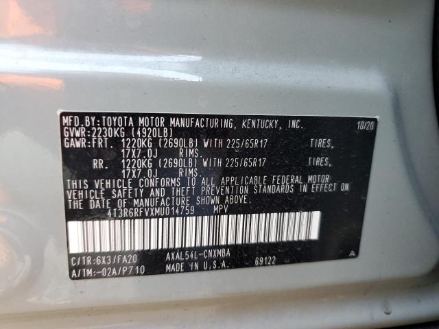 2021 TOYOTA RAV4 XLE - 4T3R6RFVXMU014759