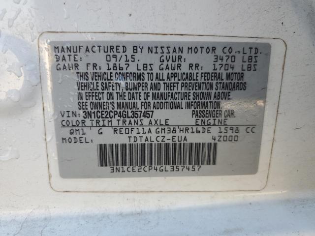 2016 NISSAN VERSA NOTE - 3N1CE2CP4GL357457