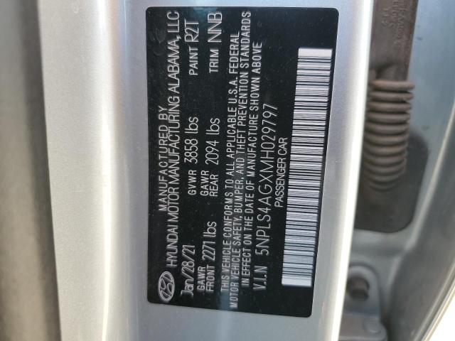 VIN 5NPLS4AGXMH029797 2021 Hyundai Elantra, Sel no.13