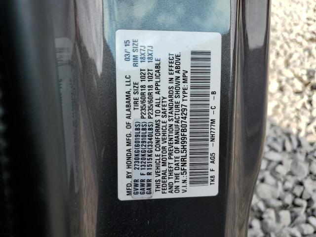 VIN 5FNRL5H99FB074297 2015 Honda Odyssey, Touring no.14