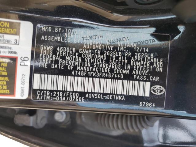 2015 TOYOTA CAMRY LE - 4T4BF1FK3FR467440