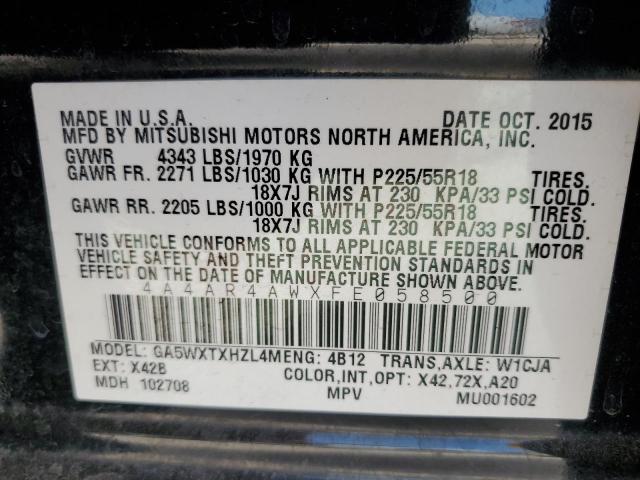 2015 MITSUBISHI OUTLANDER - 4A4AR4AWXFE058500
