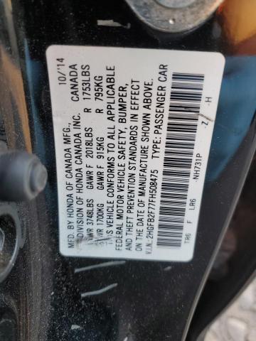 VIN 2HGFB2F77FH508475 2015 Honda Civic, SE no.12