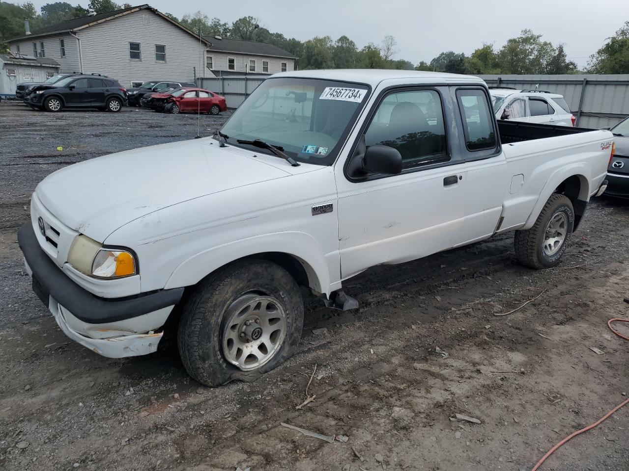 MAZDA B3000 CAB 2001 white club cab gas 4F4YR16U51TM07750 photo #1