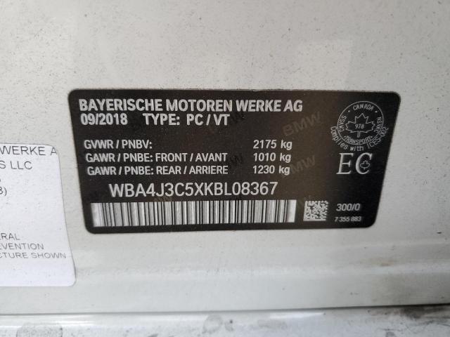 VIN WBA4J3C5XKBL08367 2019 BMW 4 SERIES no.12