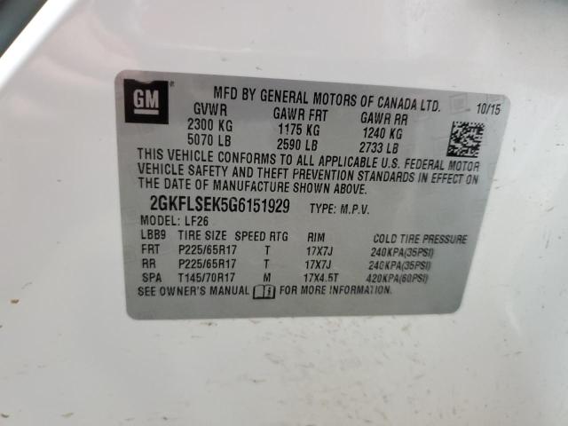 2016 GMC TERRAIN SL - 2GKFLSEK5G6151929