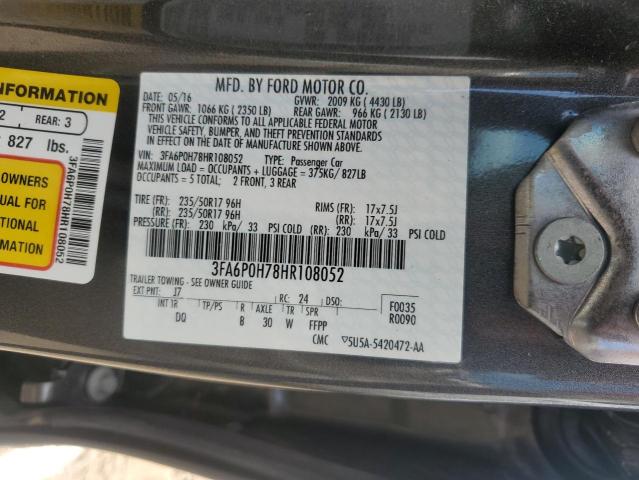 VIN 3FA6P0H78HR108052 2017 Ford Fusion, SE no.13