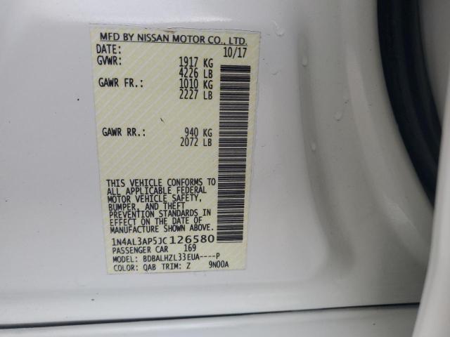 2018 NISSAN ALTIMA 2.5 - 1N4AL3AP5JC126580