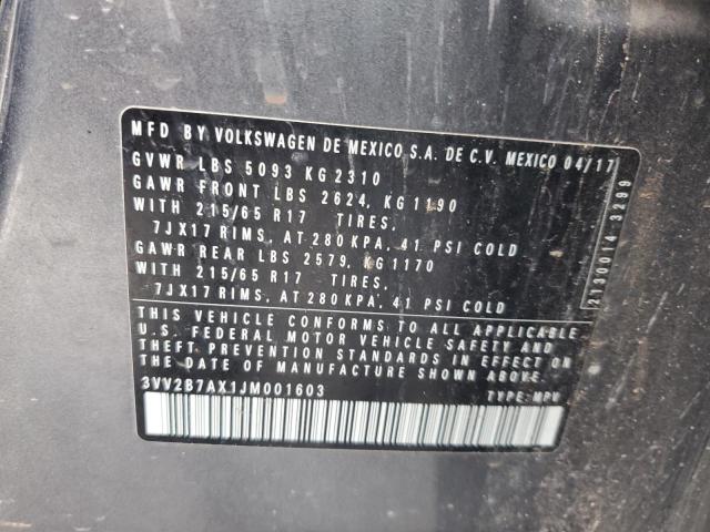 2018 VOLKSWAGEN TIGUAN SE - 3VV2B7AX1JM001603