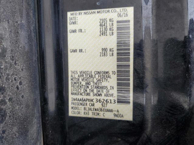 2017 NISSAN MAXIMA 3.5 - 1N4AA6APXHC362613