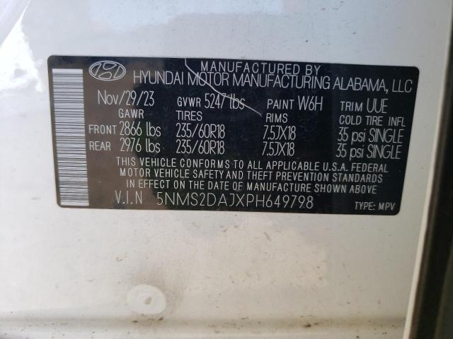 VIN 5NMS2DAJXPH649798 2023 HYUNDAI SANTA FE no.13