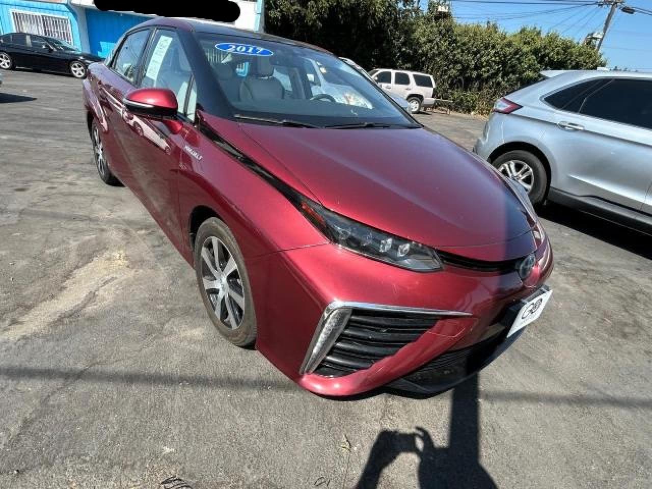 TOYOTA MIRAI 2017 burgundy sedan 4d hydrogen fuel cell JTDBVRBD8HA002244 photo #1