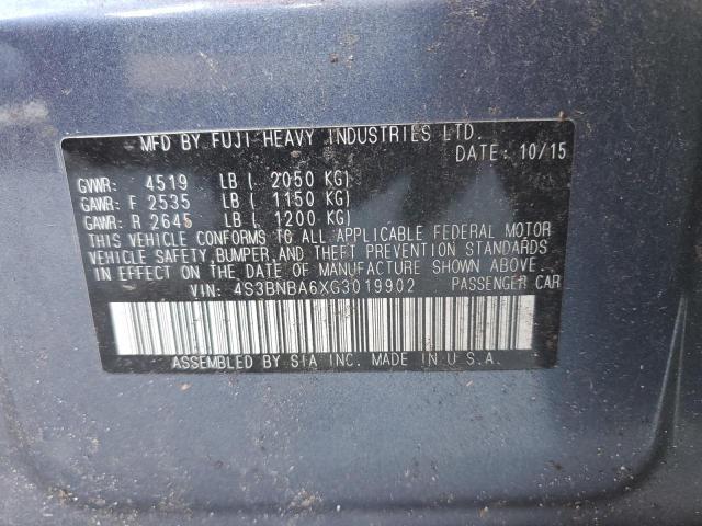 2016 SUBARU LEGACY 2.5 - 4S3BNBA6XG3019902