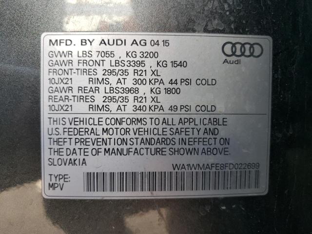 2015 AUDI Q7 TDI PRE - WA1WMAFE8FD022699