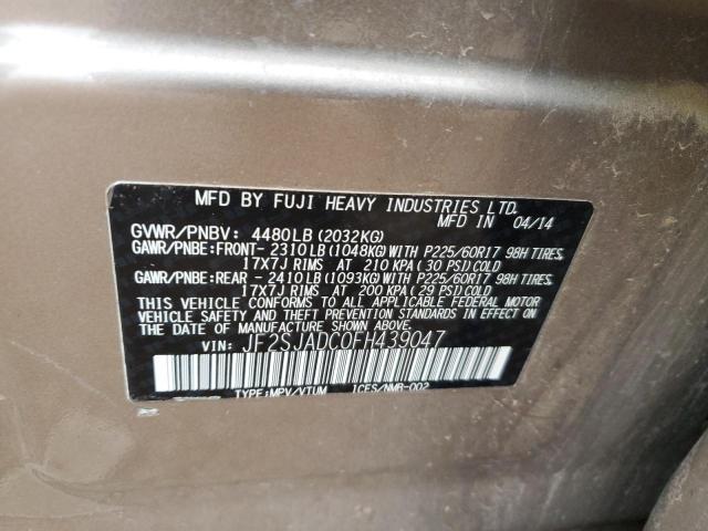 2015 SUBARU FORESTER 2 - JF2SJADC0FH439047
