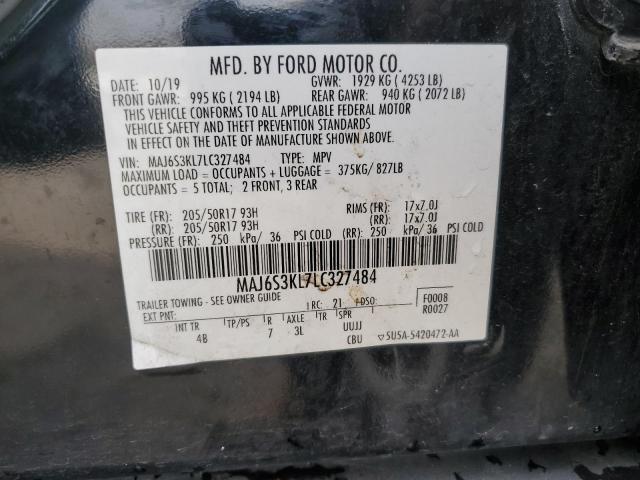 VIN MAJ6S3KL7LC327484 2020 FORD ECOSPORT no.13