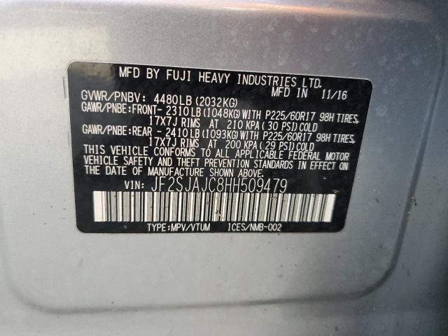 2017 SUBARU FORESTER 2 - JF2SJAJC8HH509479