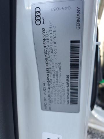2017 AUDI A4 ULTRA P - WAUKMAF44HN058816
