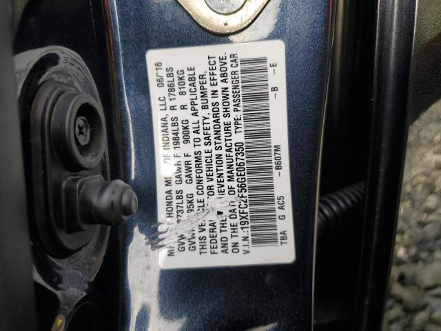 VIN 19XFC2F56GE067350 2016 Honda Civic, LX no.12