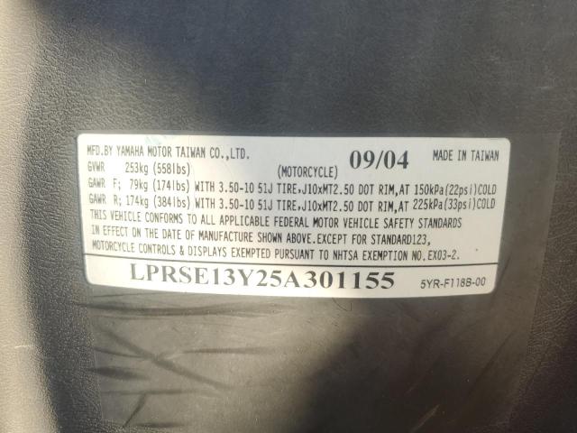 2005 YAMAHA XC125 V LPRSE13Y25A301155