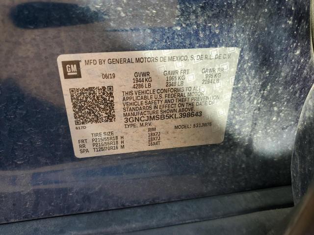 2019 CHEVROLET TRAX PREMI 3GNCJMSB5KL398643